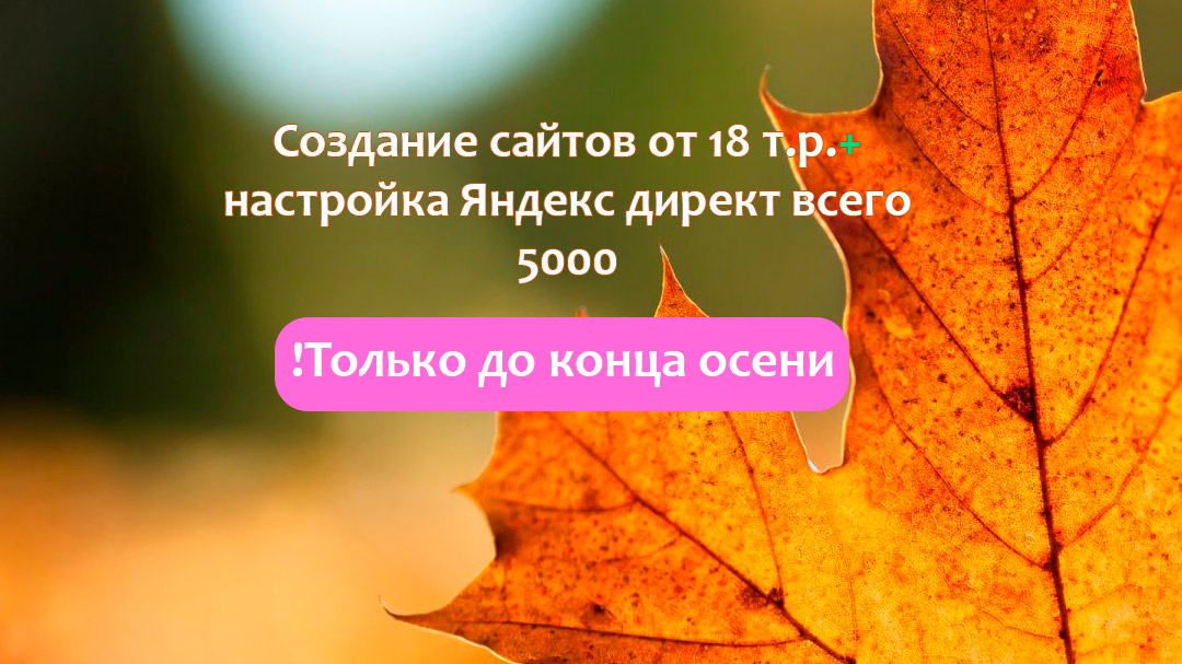 Держим цены только до конца осени!