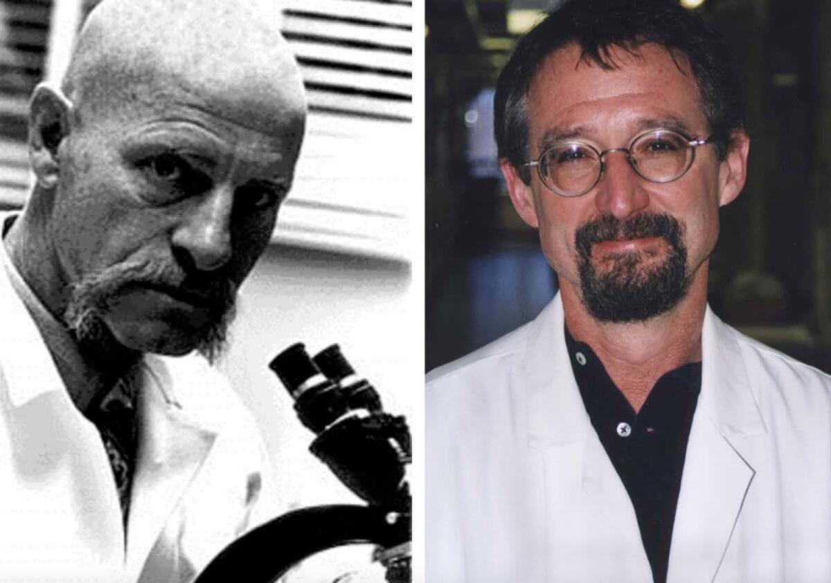 Рой Уолфорд (слева) и Ричард Вайндрач, авторы знаменитых экспериментов на мышах