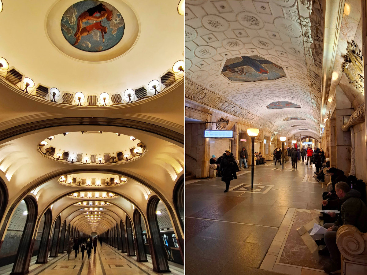 Москва, станции метро «Маяковская» и «Новокузнецкая». Фото автора.