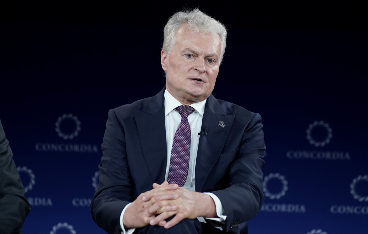    Президент Литвы Гитанас Науседа  Riccardo Savi/Getty Images for Concordia Annual Summit
