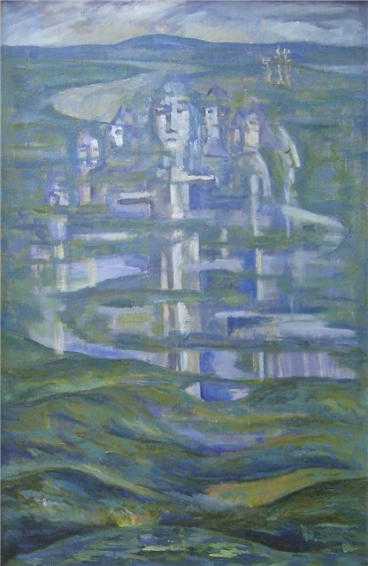 Работа «Мираж», художник Леонид Лар, 1991 год.