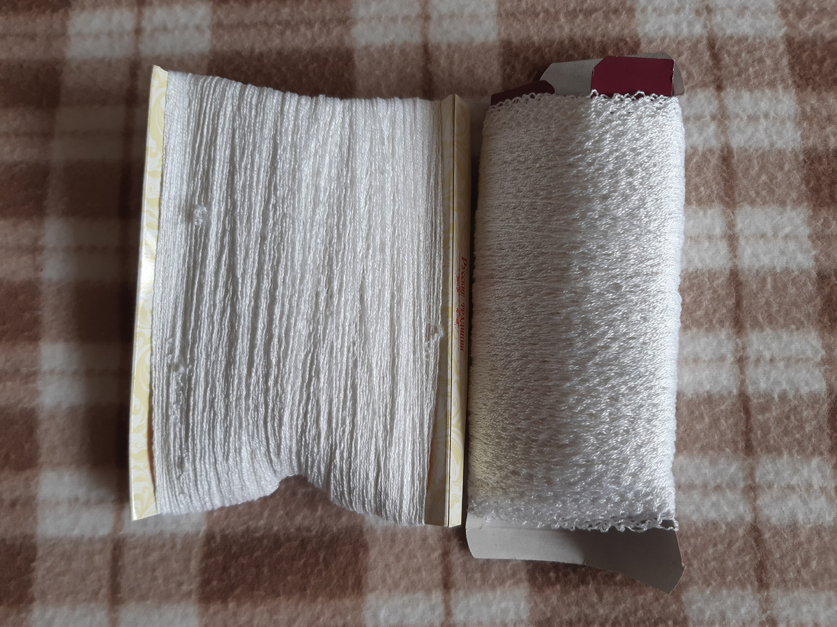 Белая х/б пряжа