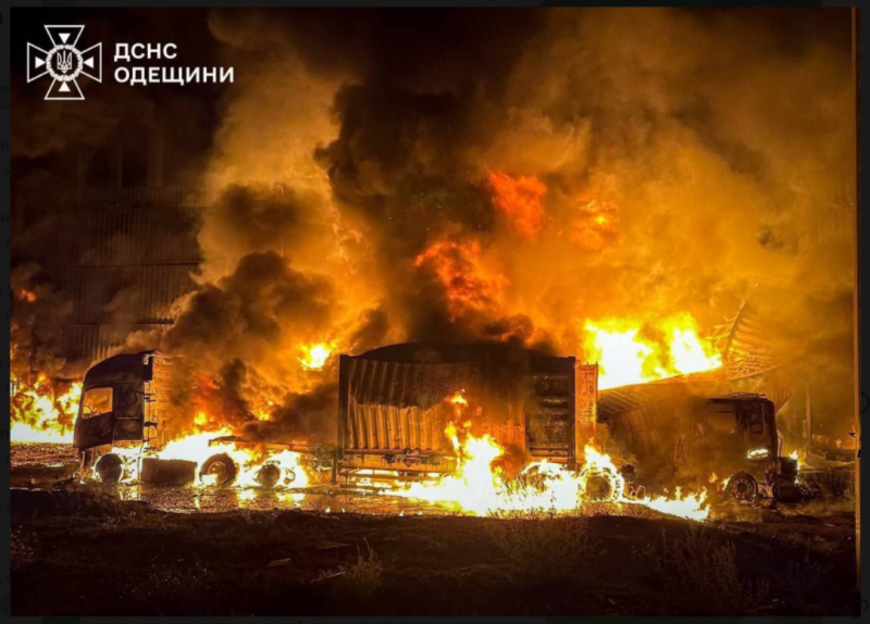    Результаты атаки на порт. Скриншот: телеграм-канал "Политика страны"