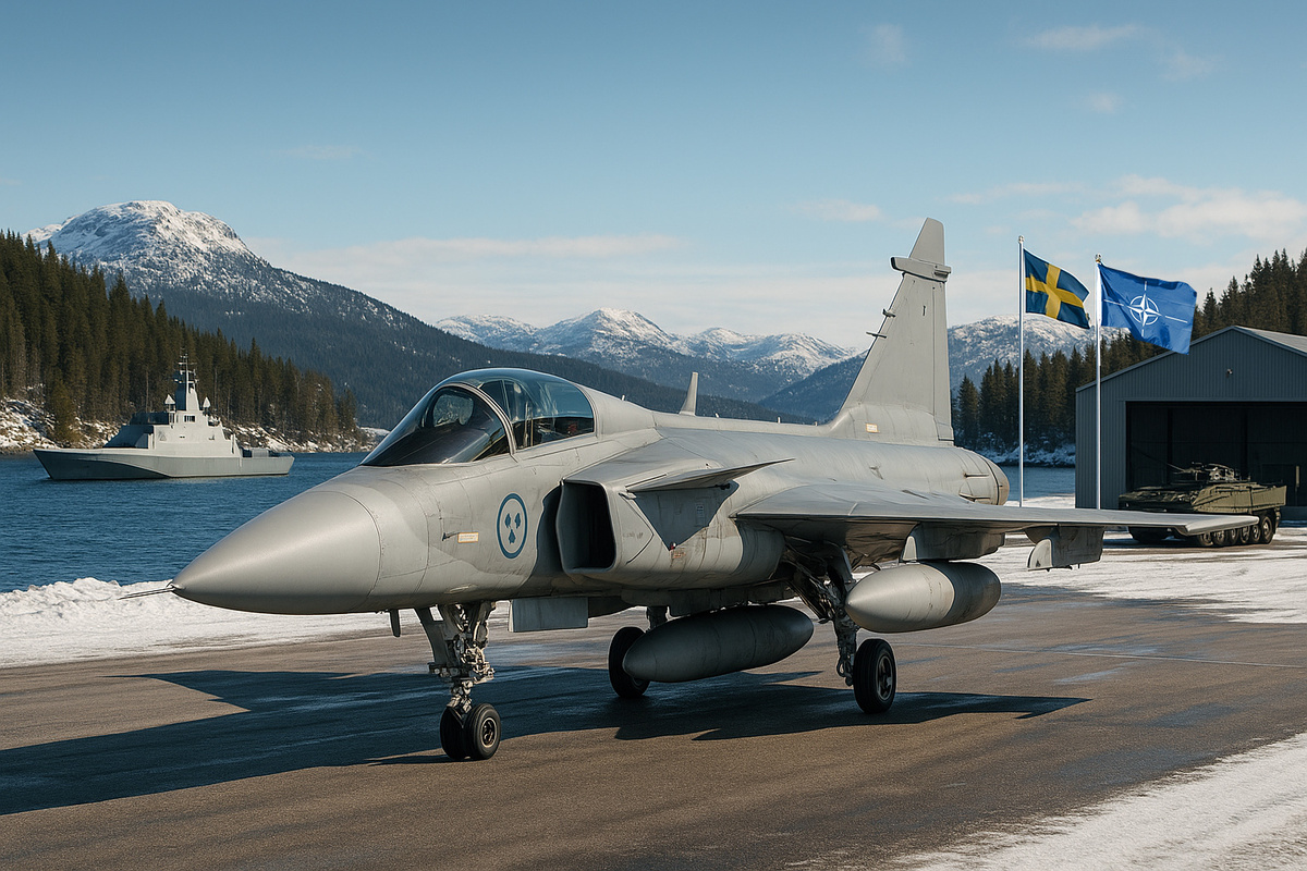 Фото: Saab JAS 39 Gripen — шведский многоцелевой истребитель четвёртого поколения