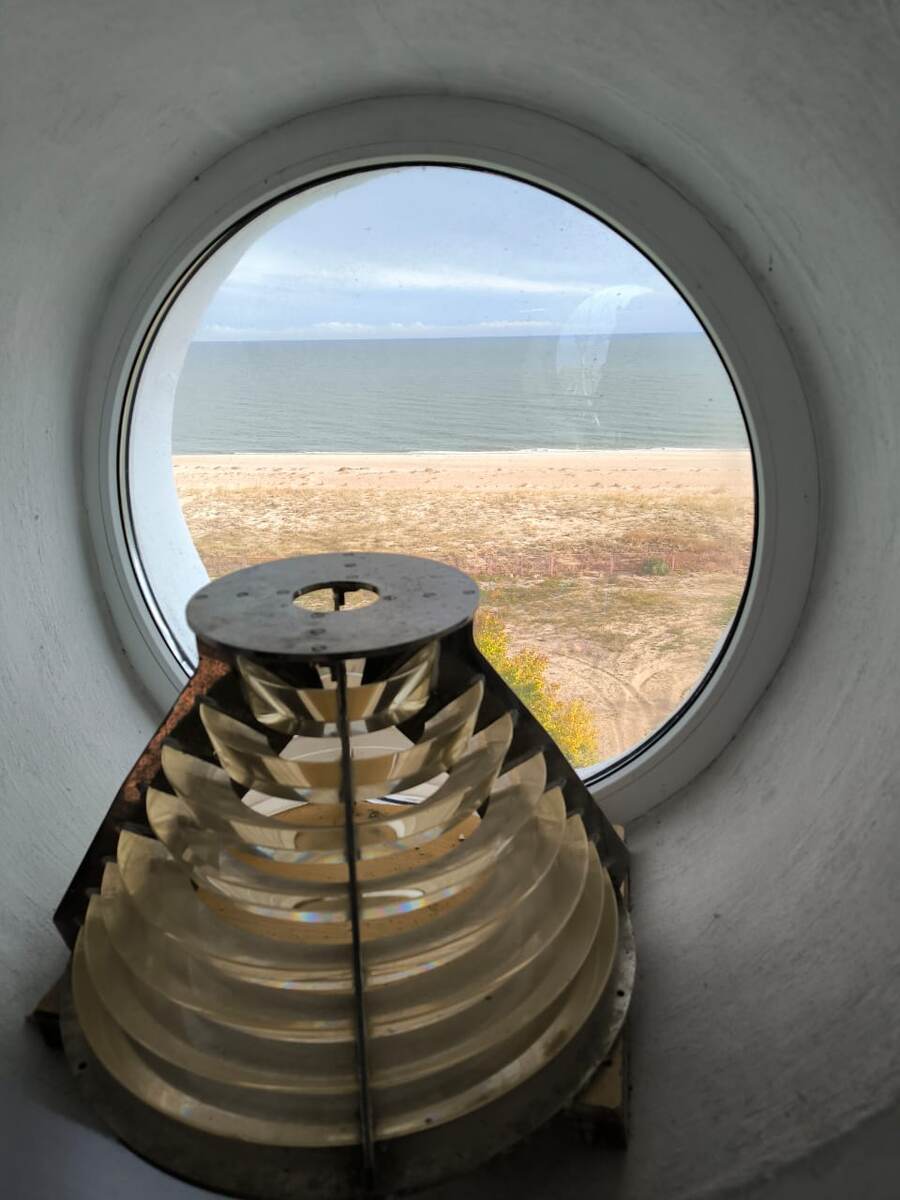 Вид с первой площадки маяка