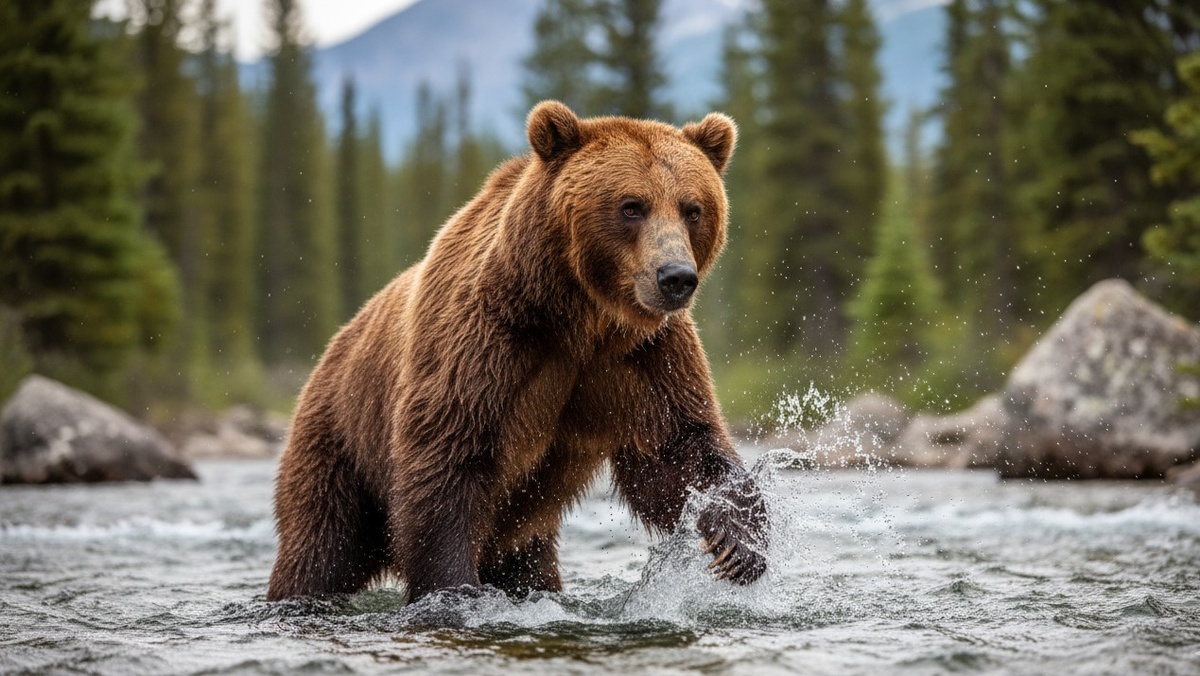 Мишка любит рыбку