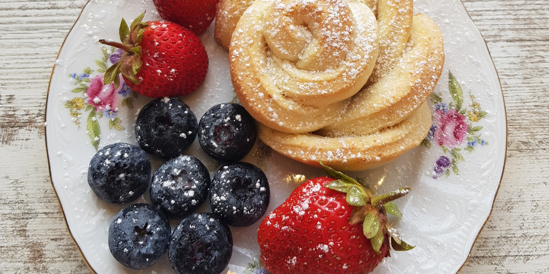 Творожные розы