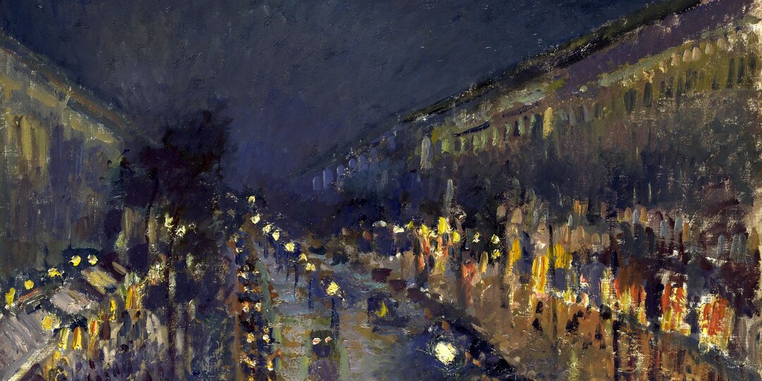 «Бульвар Монмартр ночью» Писсарро: почему картина о дождливом Париже стала символом современного города?