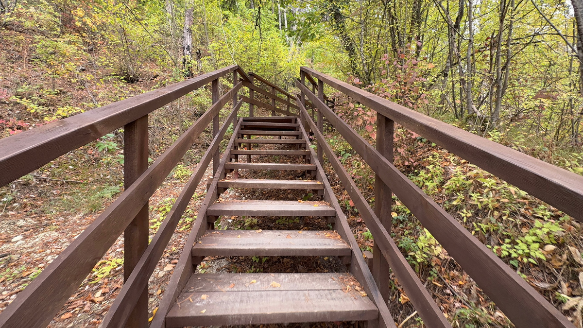 Лестница оборудована для подъема на Алимову Балку.