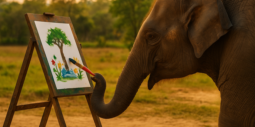 Слон, который рисует картины