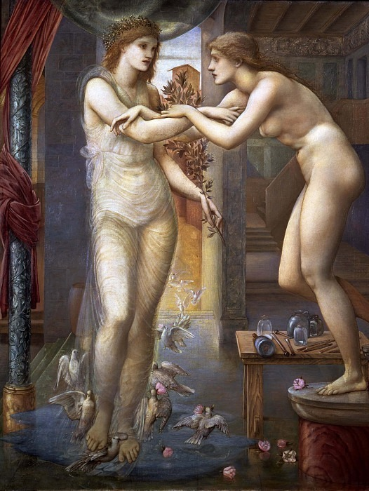 Сэр Эдвард Бёрн-Джонс – Пигмалион и Галатея: божественный огонь
1878