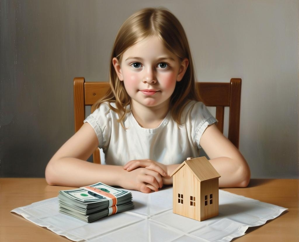 Нейросеть нарисовала девочку, но я оставила - на ипотеку нужно копить смолоду :)