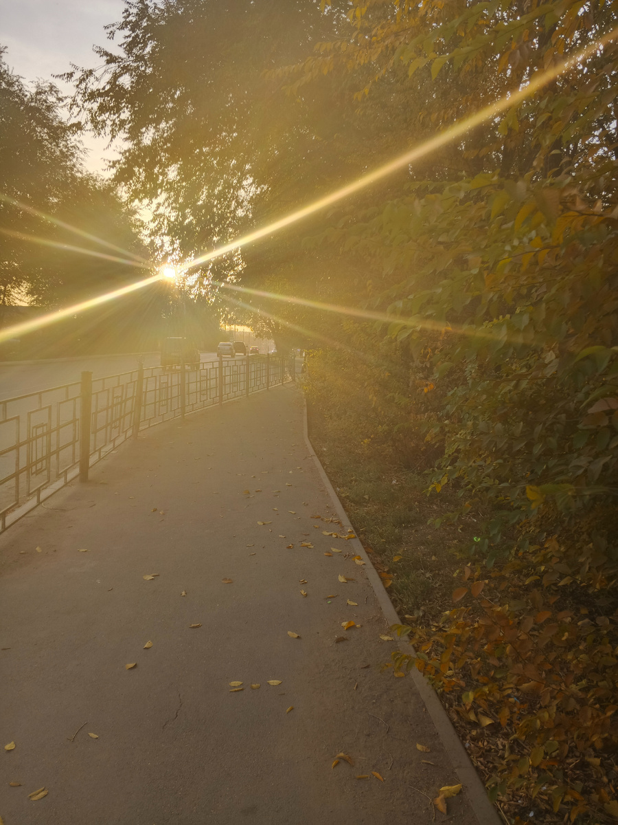 Момент сейчас с кусочком неба и солнцем