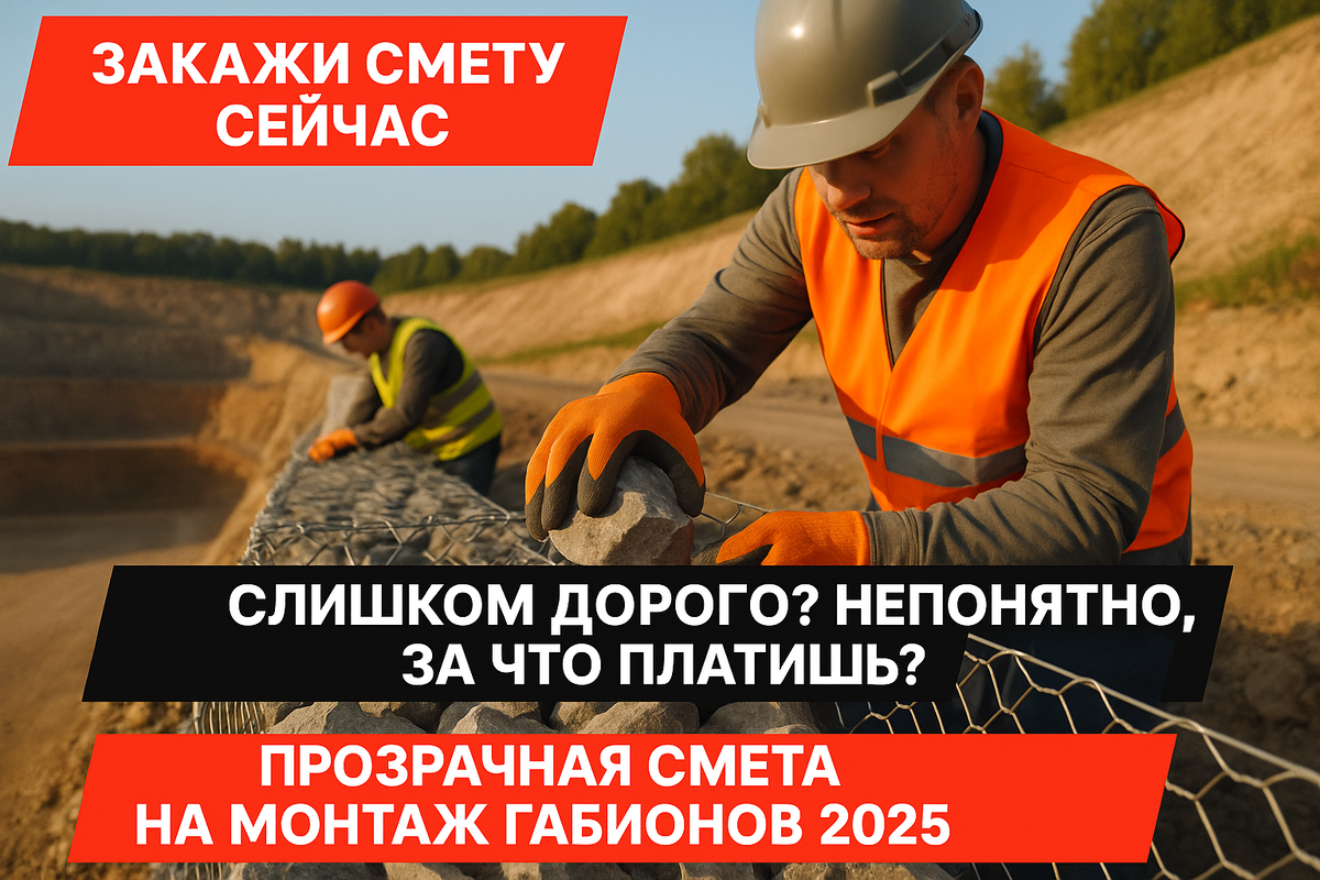 Монтаж габионов: расценки 2025 и из чего складывается стоимость