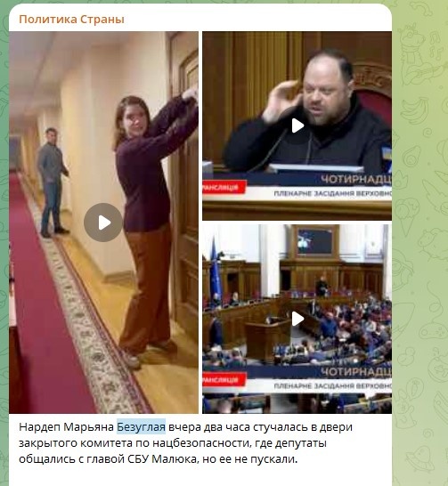    Скриншот Telegram/"Политика страны"