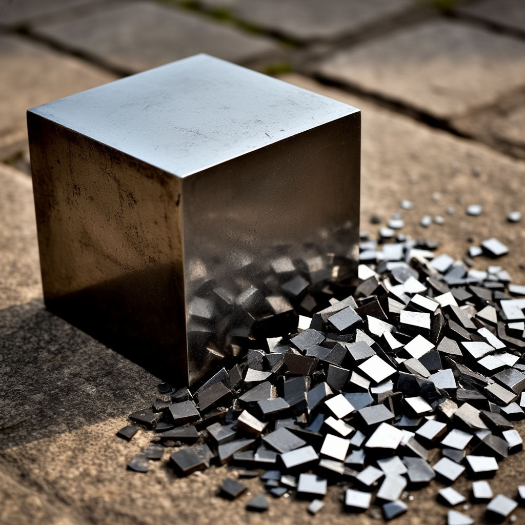 Иллюстрация "Геометрия власти: Куб Политаризма против Хаоса ТНК" создана сетью Шедеврум