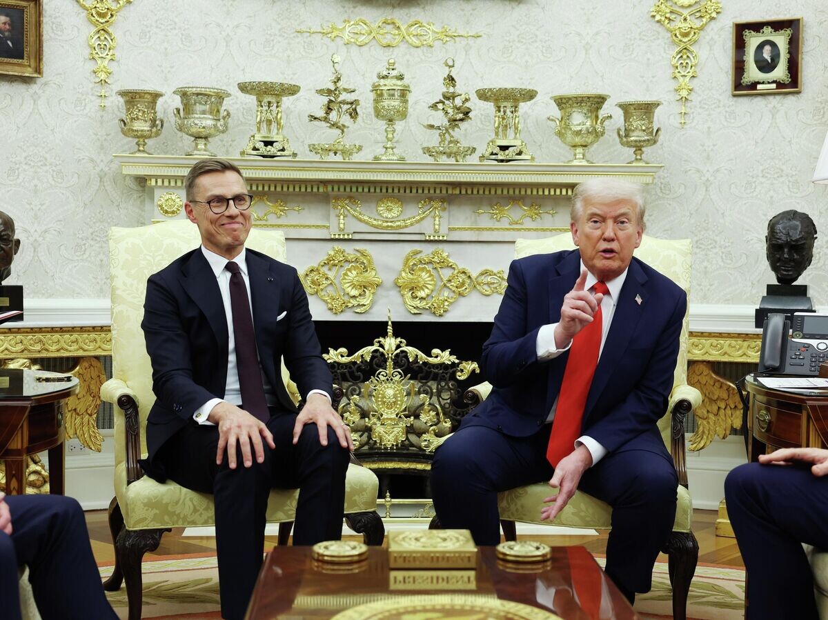   Переговоры президента США Дональда Трампа и президента Финляндии Александра Стубба© Getty Images / Anna Moneymaker