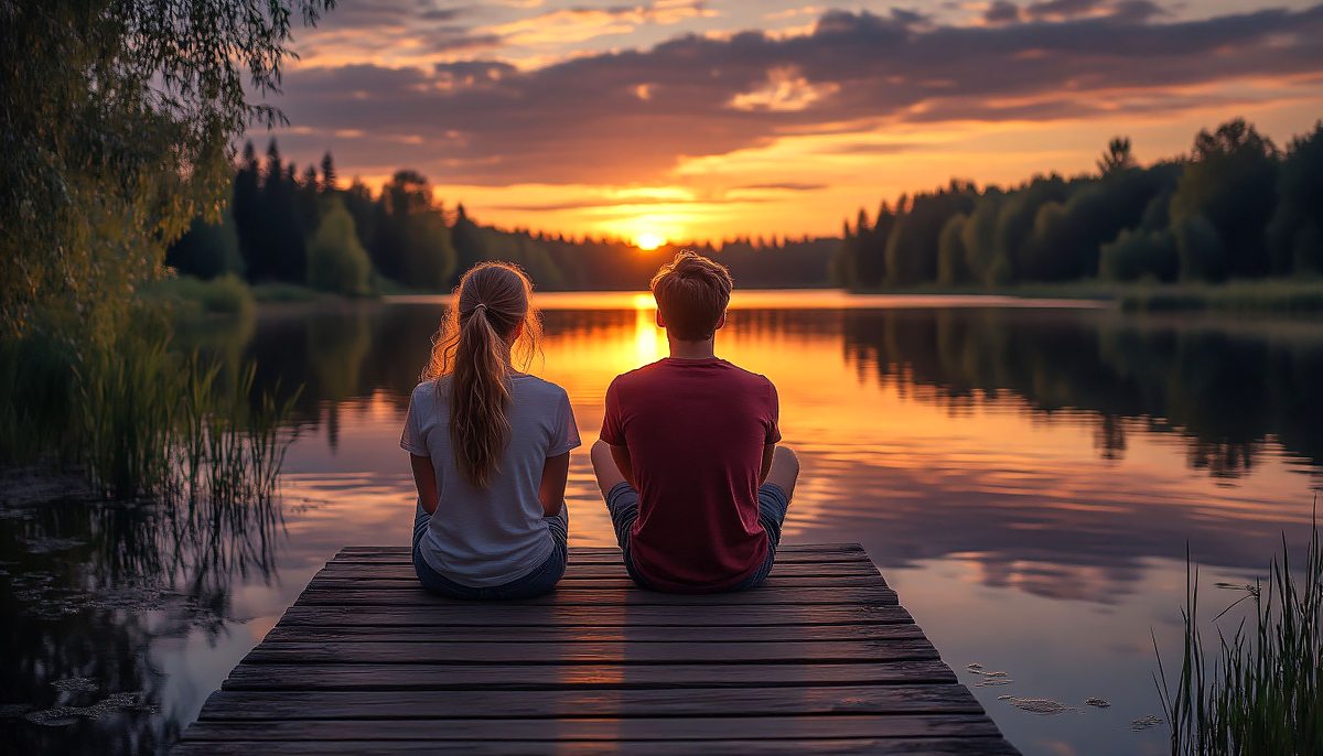 Энн и Руд любовались закатом, когда всё произошло.