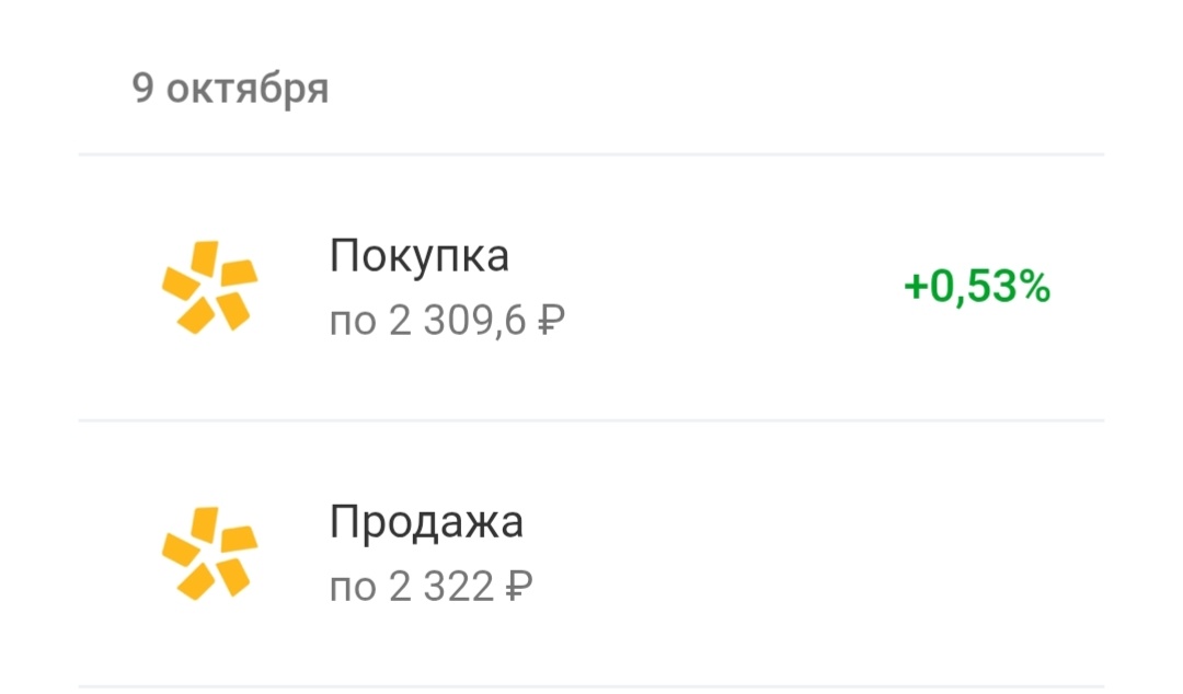 Шорт акции Полюса - сначала продала заёмную акцию, затем купила на понижении.