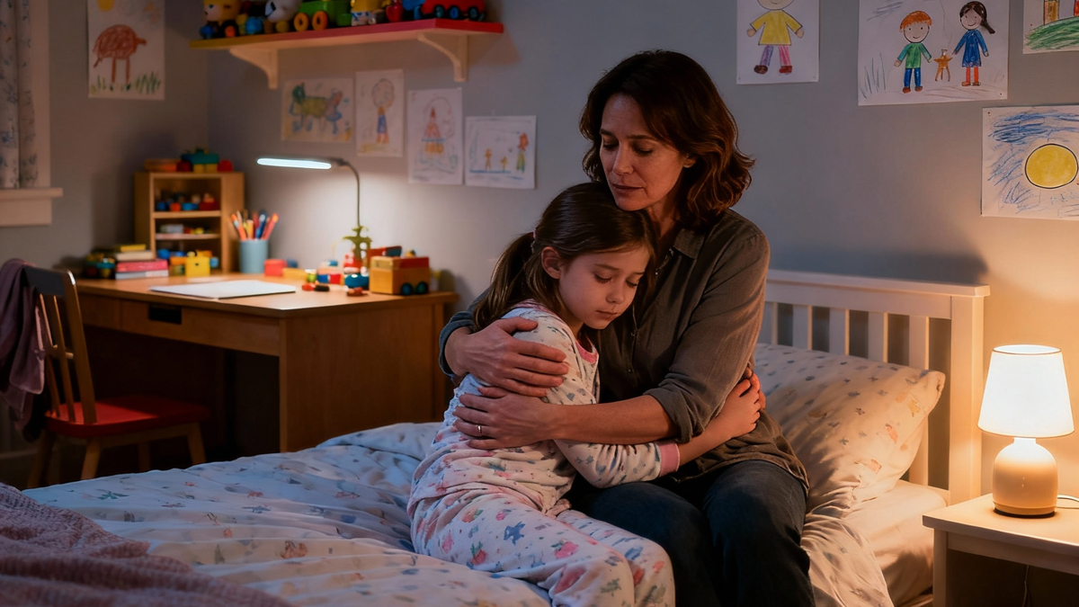 Обнимаю дочь