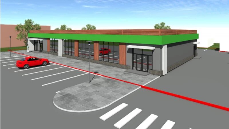     Эскиз магазина на улице Эмилии Алексеевой, 19 Источник: мастерская"АртПроект"