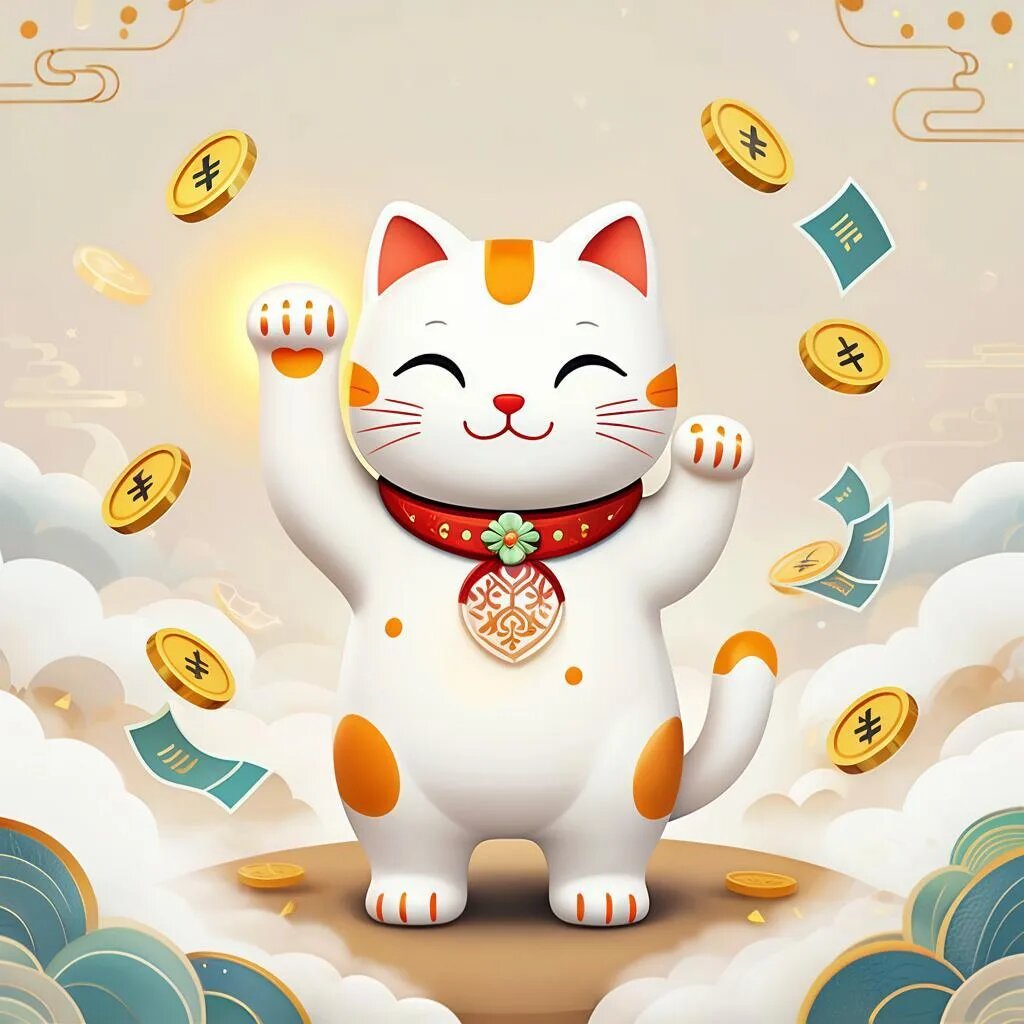 Денежный кот Манэки-Нэко по мнению Гигачата