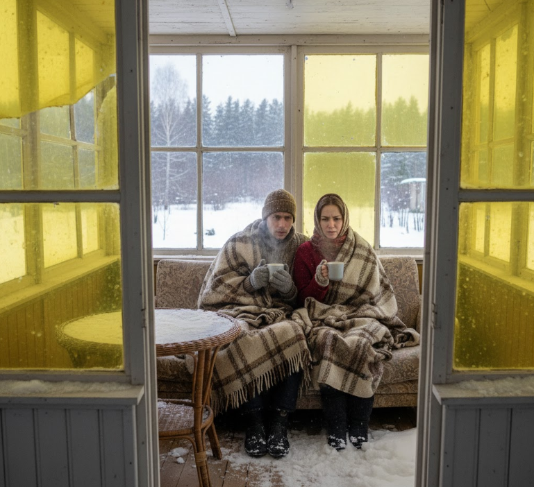 Веранда со старым остеклением