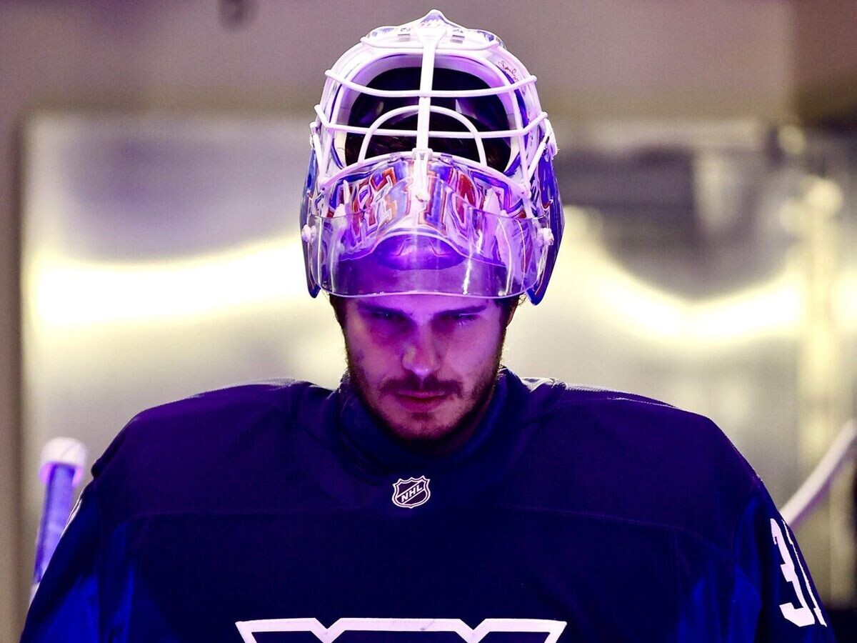    Голкипер "Нью-Йорк Рейнджерс" Игорь Шестеркин© Фото : x.com/nyrangers