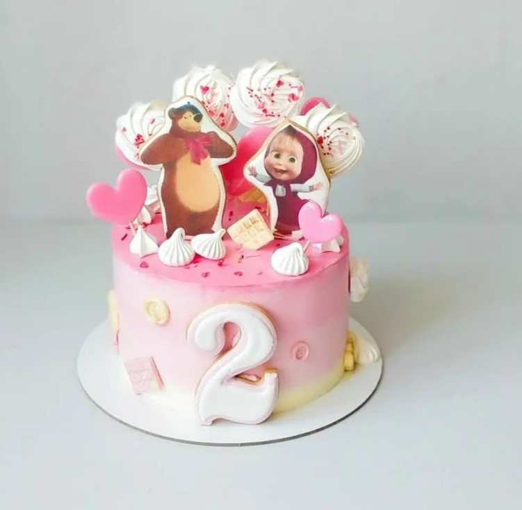 Нужен был такой торт, но в голубых оттенках