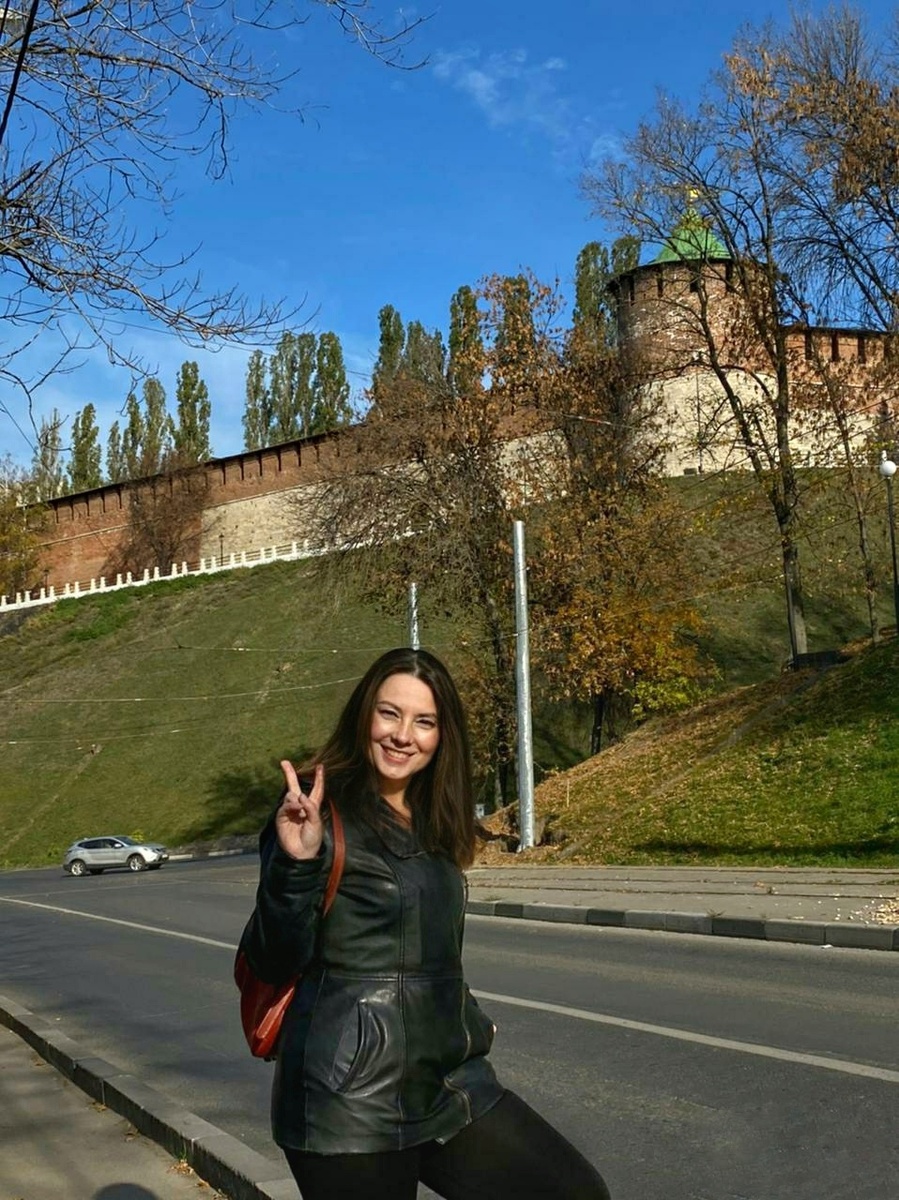 Я на фоне Нижегородского Кремля. Первое знакомство с городом.😍💖✌