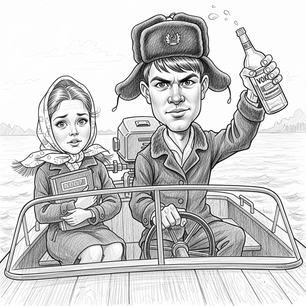 Сережа и его мечта - лодка, водка и молодка Наташа. Так их хочет видеть нейросеть LuminaGen