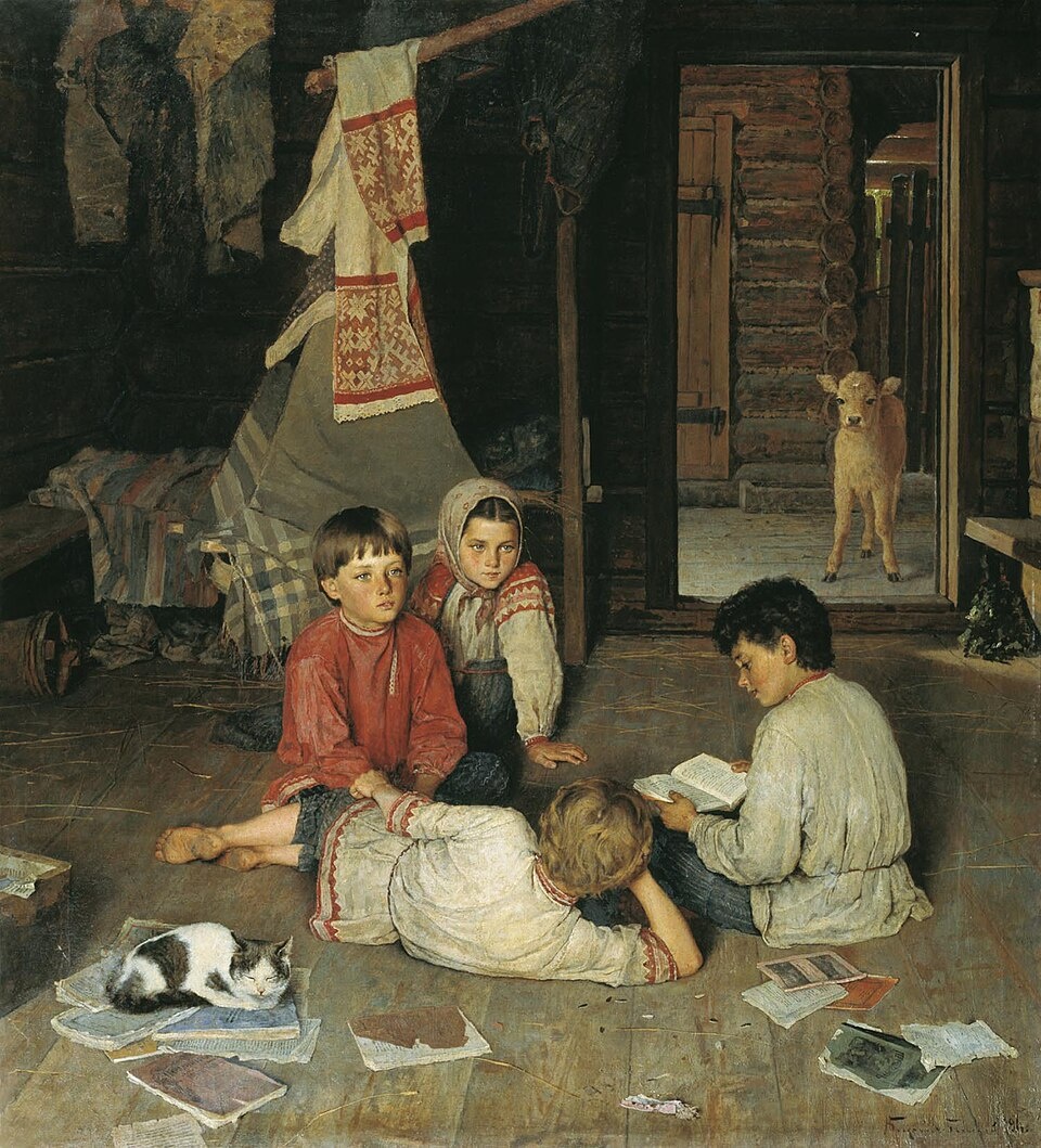 «Новая сказка», художник Николай Богданов-Бельский, 1891 год