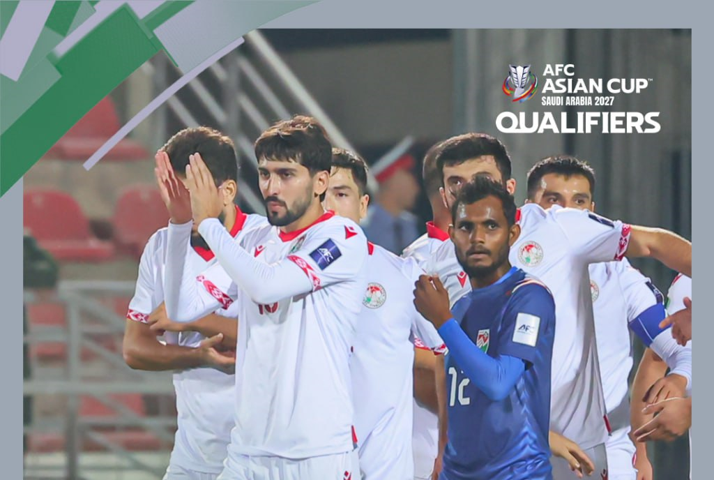 Фрагмент матча Таджикистан - Шри-Ланка. Фото пресс-службы ФФТ