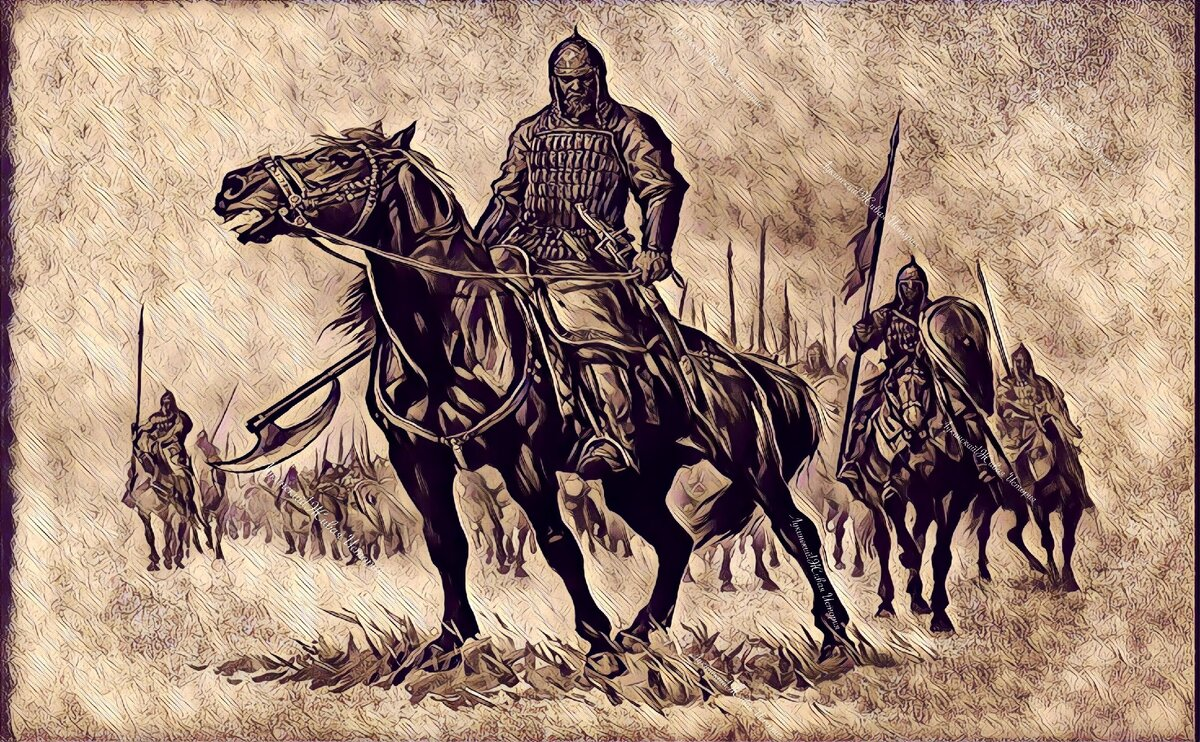 В ту пору, когда Ногайская орда появилось как самостоятельное государство, вчерашние "русские данники" превратились в самую мощную таранную силу.