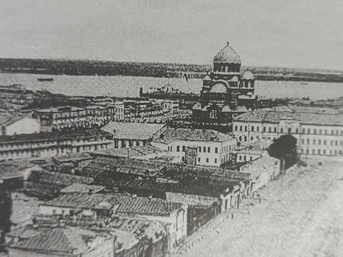 Царицын,вид на собор Александра  Невского,фото 1918 года.
