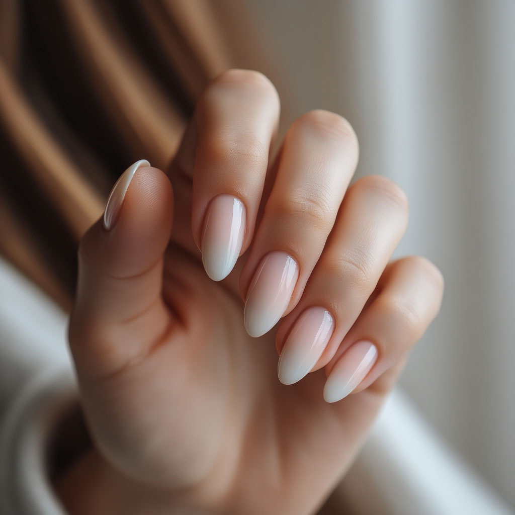 Классическое бежево-розовое омбре