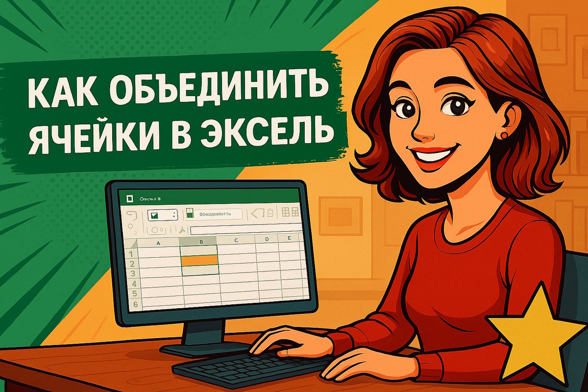 Как объединить ячейки в Эксель
