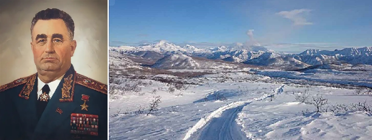  На фото: Портрет 1970 года. Главнокомандующий Войсками противовоздушной обороны СССР, командующий войсками ПВО Объединённых вооружённых сил — заместитель Главнокомандующего Объединённых вооружённых сил государств — участников Варшавского договора, маршал П.Ф.Батицкий. Зимняя Камчатка