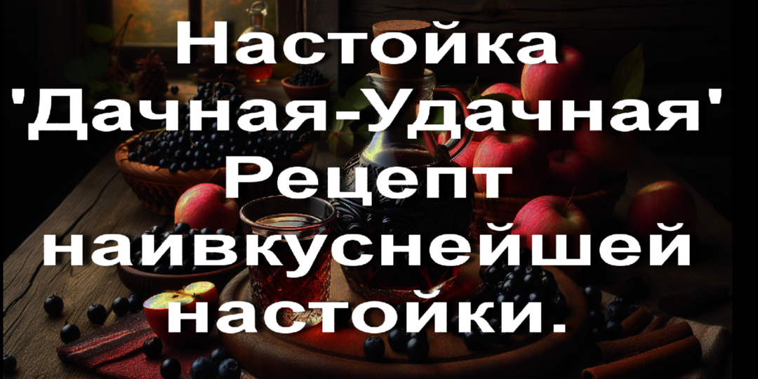 Настойка "Дачная-Удачная" Рецепт наивкуснейшей настойки.