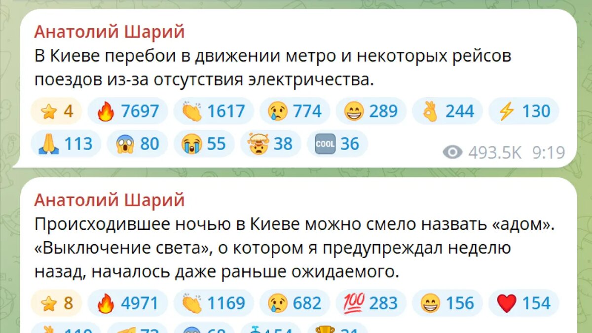 Скрин канала Анатолий Шарий.