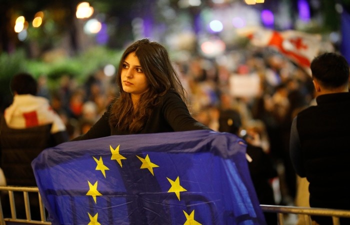 Проевропейский протест в Тбилиси, Грузия.