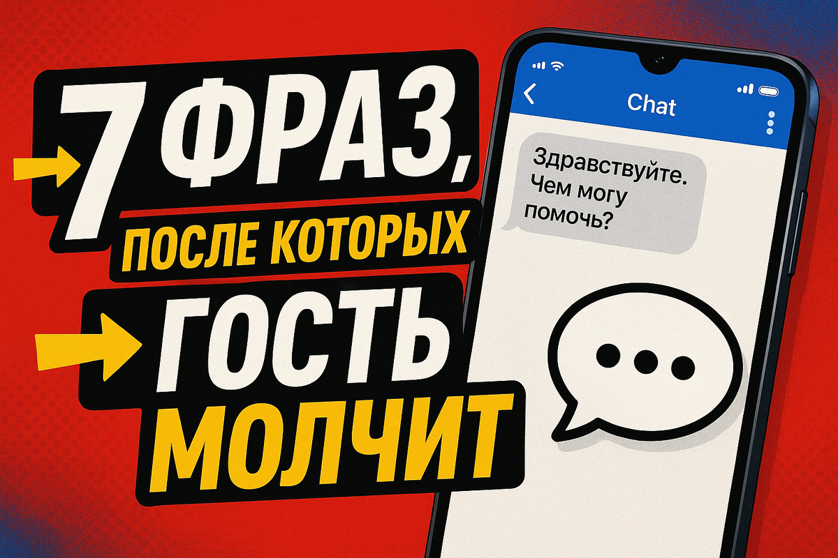 Одно неверное слово — и гость перестаёт отвечать. Вот 7 фраз, которые убивают продажи, и шаблоны, как писать вместо них