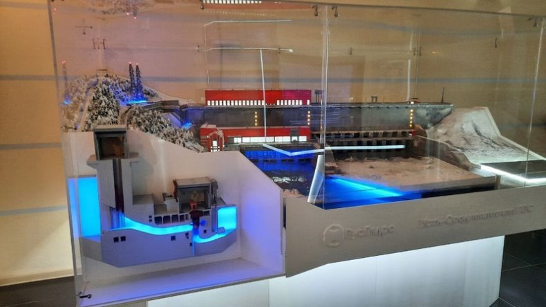 Макет Усть-Среднеканской ГЭС в Музее Гидроэнергетики