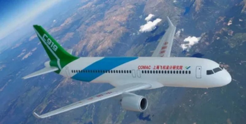    Китайский авиалайнер. Фото: dzen.ru