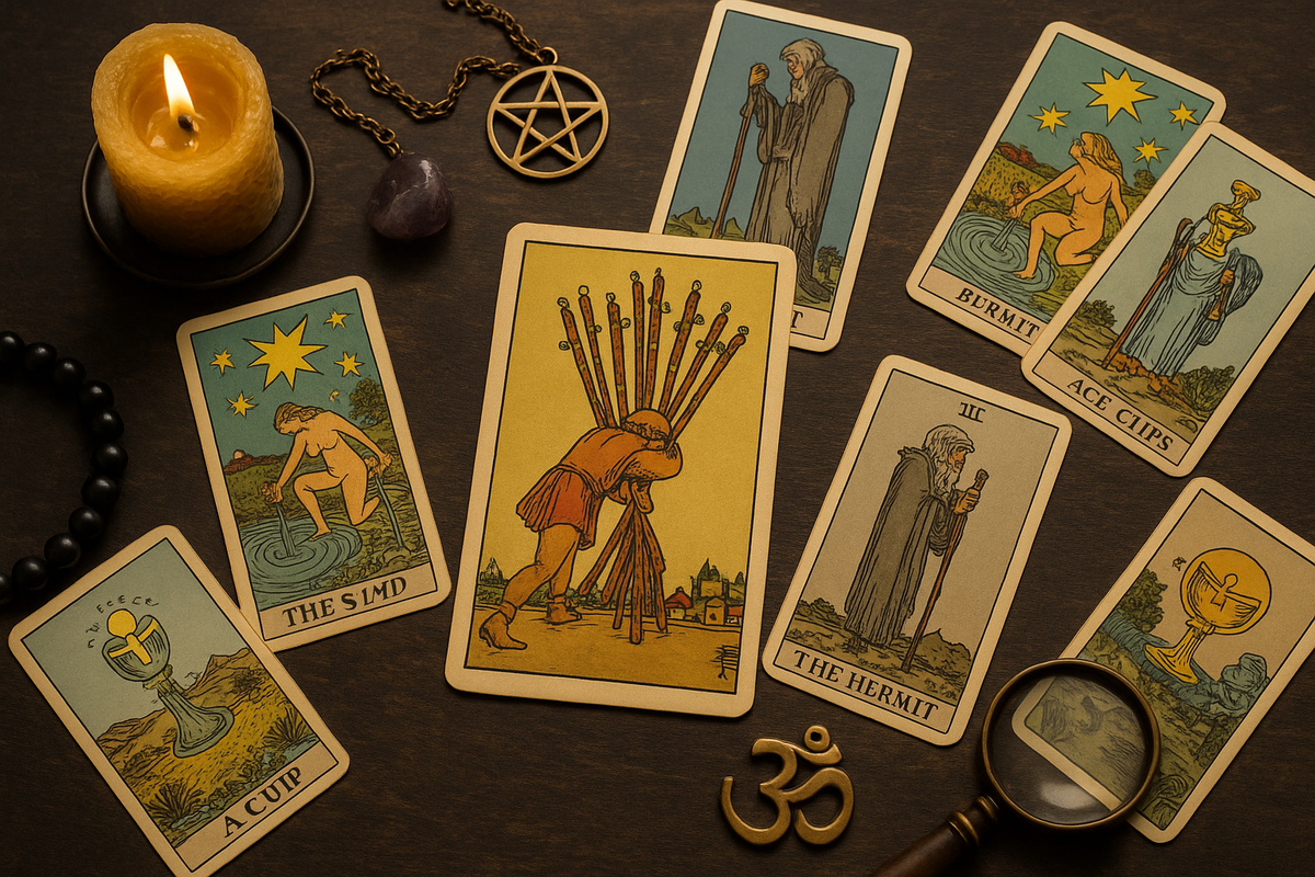 10 жезлов с другими арканами