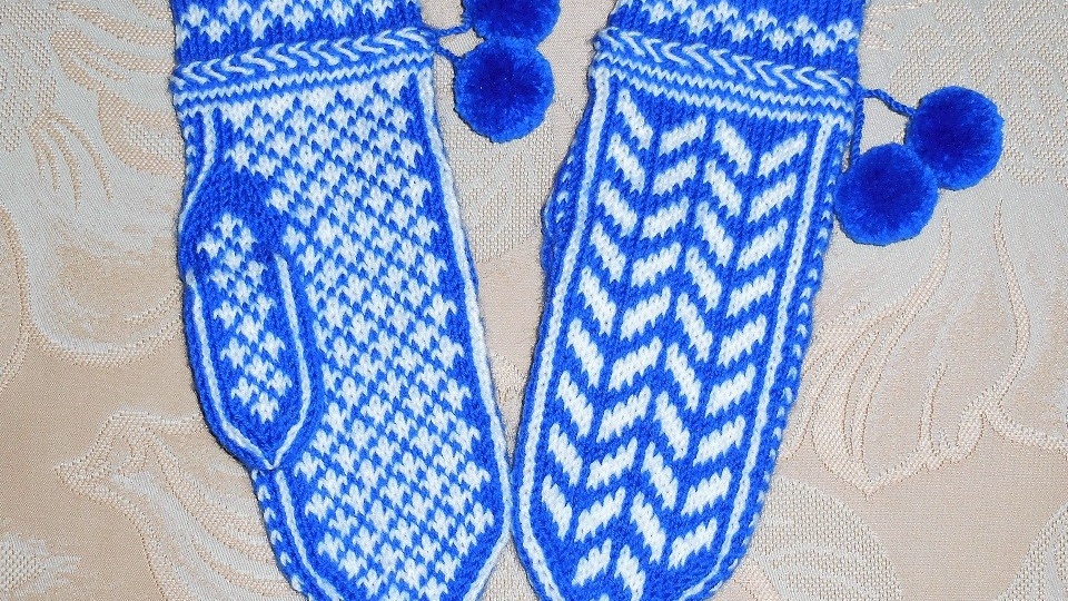 СХЕМА НА ЖАККАРДОВЫЕ ВАРЕЖКИ.