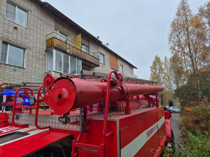    Дым валил из окон горящей квартиры в Сортавальском округепаблик "38 пожарно-спасательная часть г. Сортавала"