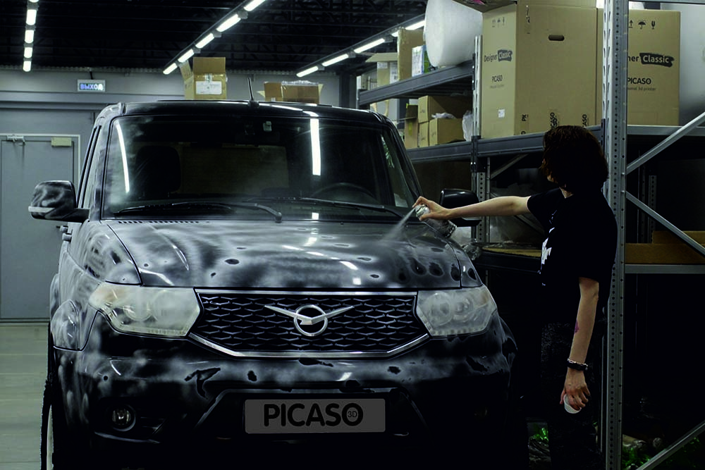 Подготовка с использованием матирующего спрея