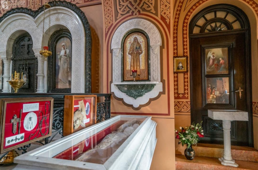 Мощи св. Елисаветы в монастыре св. Марии Магдалины в Гефсимании