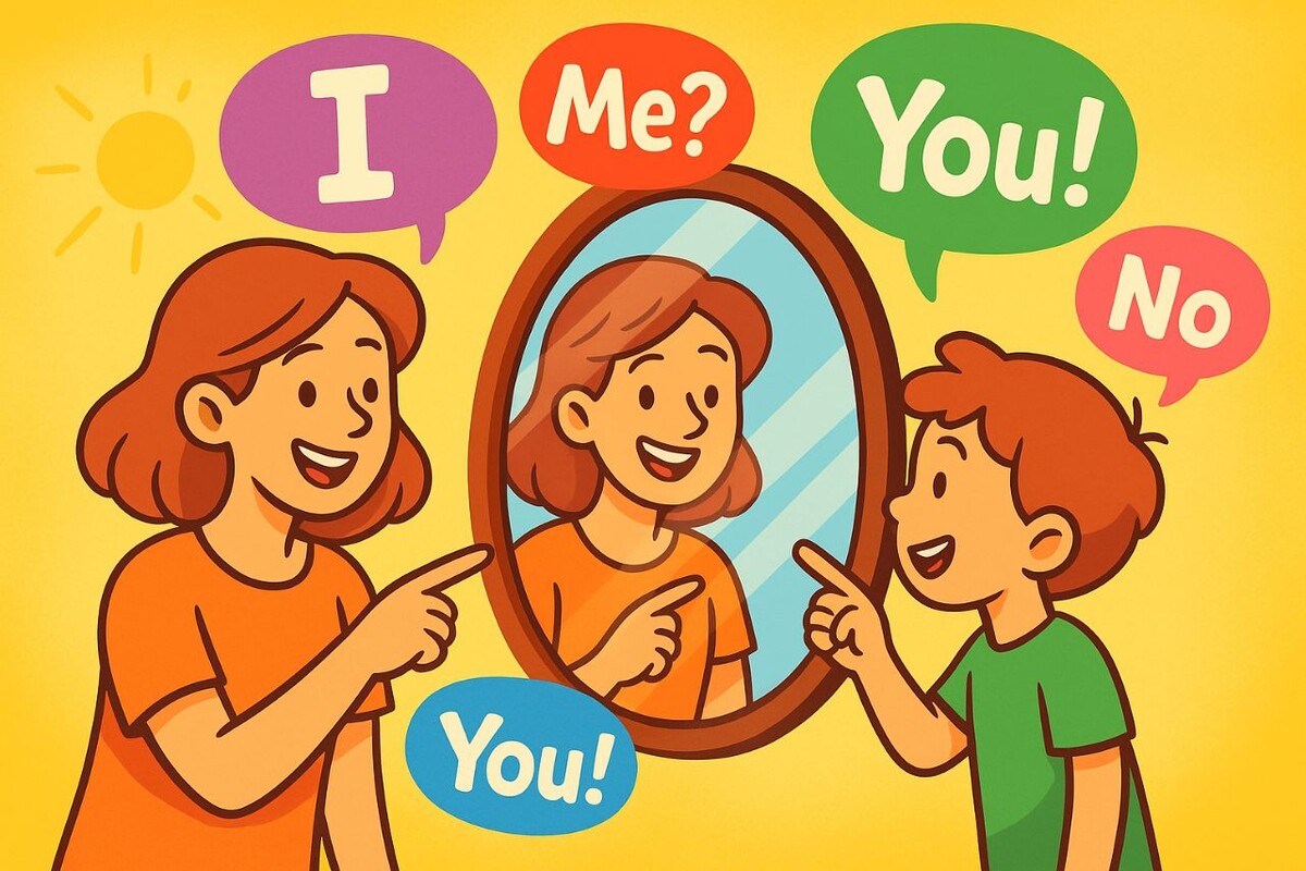 учим местоимения I и You, английский для детей, английский дома, игры на английском.